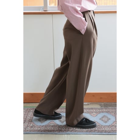 Cristaseya "DOUBLE PLEATED WIDE PANTS"
