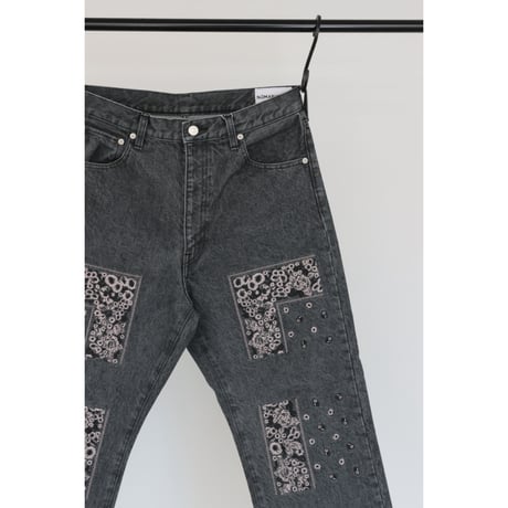 NOMARHYTHM TEXTILE "Bandana Embroidery Denim Pants"