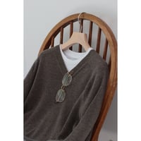 Cristaseya "OVERSIZED V NECK FLANNEL SWEATER"