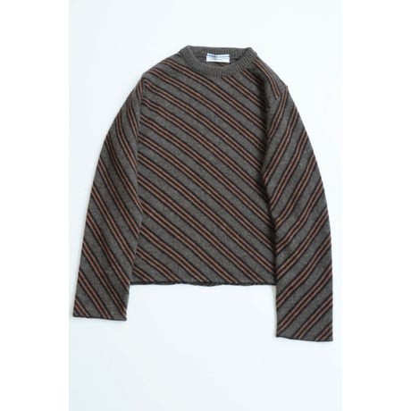 Cristaseya "DIAGONAL STRIPED SWEATER"
