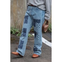 NOMARHYTHM TEXTILE "Bandana Embroidery Denim Pants"