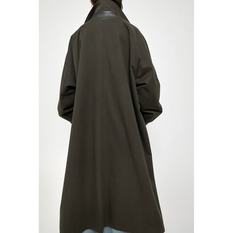 Cristaseya "OVERSIZED TRENCH WITH LEATHER PATCH"