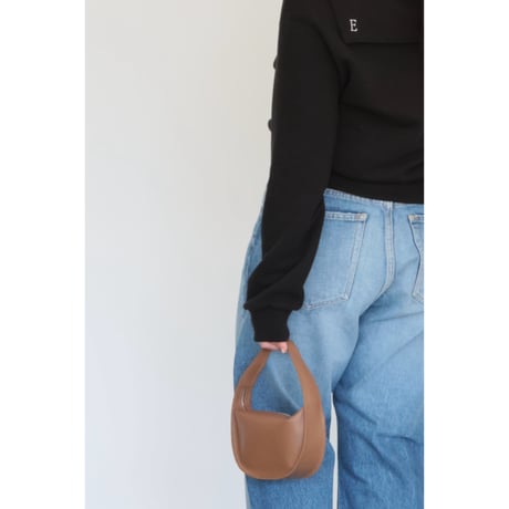 Aeta SC01 "HARFMOON ONE SHOULDER MINI"CAMEL