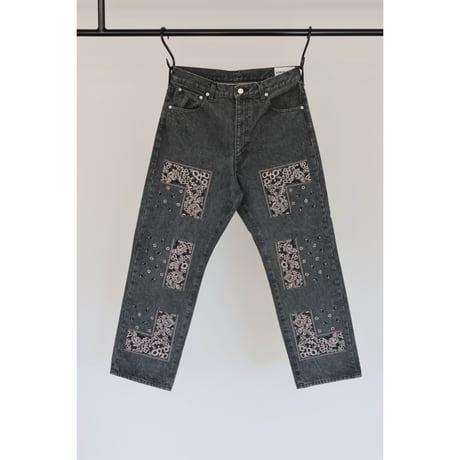 NOMARHYTHM TEXTILE "Bandana Embroidery Denim Pants"