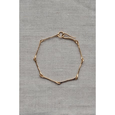 R .ALAGAN ”THIN FIBULA CHAIN BRACELET”GOLD