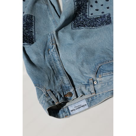NOMARHYTHM TEXTILE "Bandana Embroidery Denim Pants"