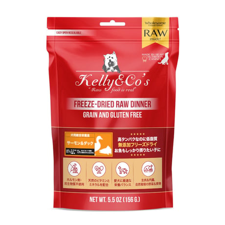 Kelly&Co's フリーズドライ サーモン&ダックフォーミュラ 156g