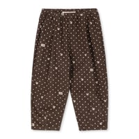 KONGESSLOEJD - CARA PLEAT PANTS GOTS  |  CHERRY DOT CHOCOLATE