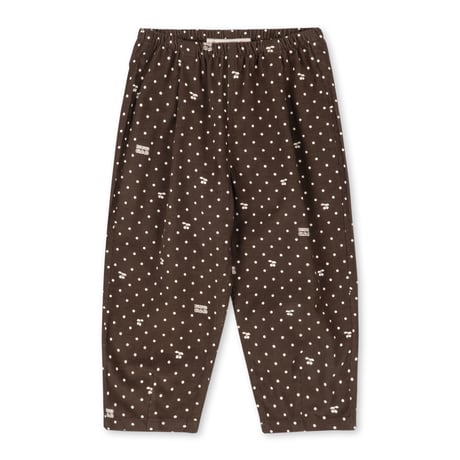 KONGESSLOEJD - CARA PLEAT PANTS GOTS  |  CHERRY DOT CHOCOLATE