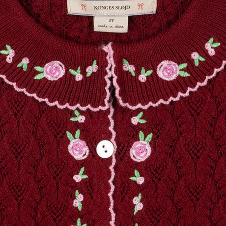 KONGESSLOEJD - ROSIER CARDIGAN  |  POMEGRANATE