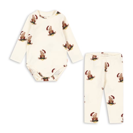 KONGESSLOEJD - HOLIDAY BABY PAJAMAS SET GOTS  | TEDDY BEAR