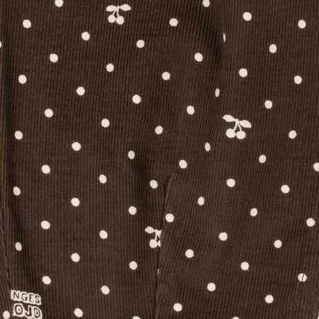 KONGESSLOEJD - CARA PLEAT PANTS GOTS  |  CHERRY DOT CHOCOLATE