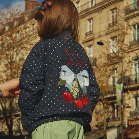 KONGESSLOEJD - JUNO PRINTED DOT BOMBER JACKET |  DOT NUIT PETITE