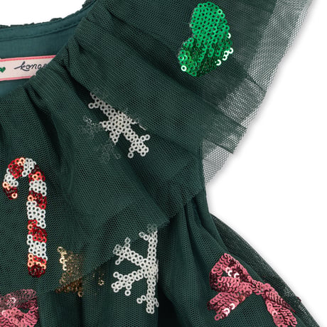 KONGESSLOEJD - YVONNE CHRISTMAS DRESS  |  HUNTER GREEN