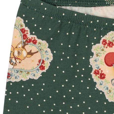 KONGESSLOEJD - HOLIDAY BABY PAJAMAS SET GOTS  | DEER DIARY GREEN