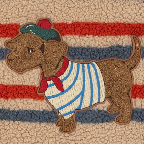 KONGESSLOEJD - JODY EMBROIDERY TEDDY VEST GRS  |  Tangerine Stripe