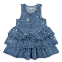 KONGESSLOEJD - ELBA SPARKLE DRESS GOTS  |  DENIM SPARKLE
