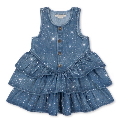 KONGESSLOEJD - ELBA SPARKLE DRESS GOTS  |  DENIM SPARKLE