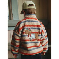 KONGESSLOEJD - JODY EMBROIDERY TEDDY JACKET GRS  |  Tangerine Stripe