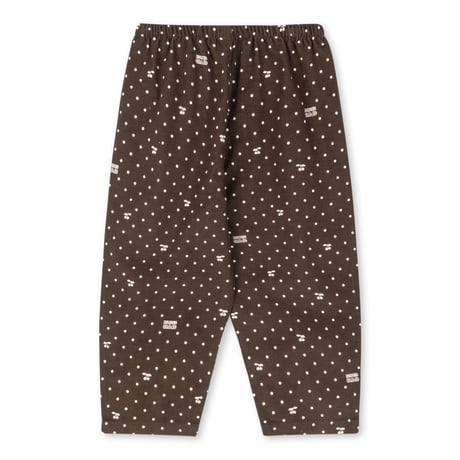 KONGESSLOEJD - CARA PLEAT PANTS GOTS  |  CHERRY DOT CHOCOLATE