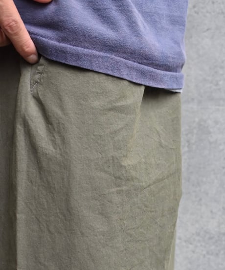 Los Angeles Apparel Cotton Poplin Wide Leg Pants Army