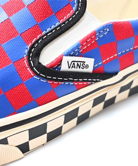 VANS Classic Slip-On Checkerboard Red/Blue