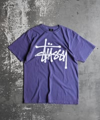 Used Stussy Logo Print S/S Tee Purple 04-519