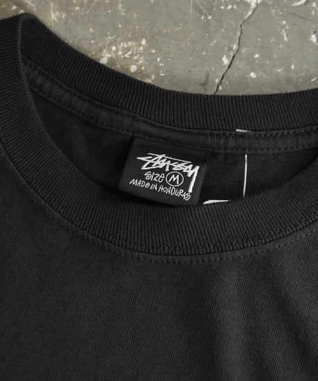 Used Stussy Logo Print S/S Tee Black 04-516