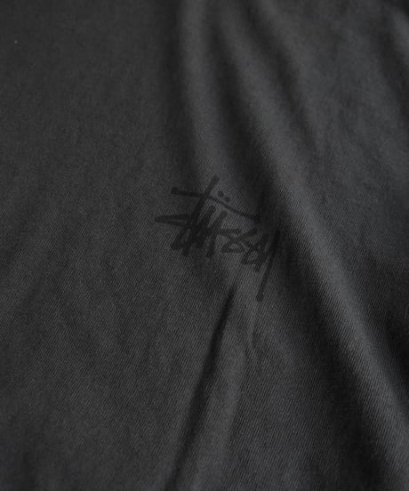 Used Stussy Logo Print S/S Tee Black 04-516