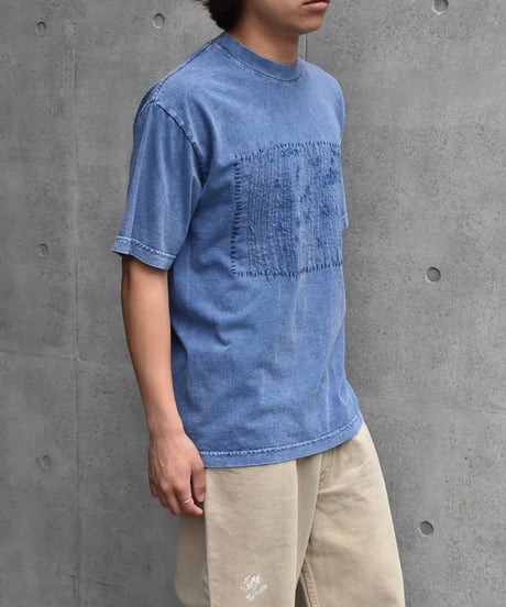 Los Angeles Apparel Garment Dye Damaged S/S Tee Indigo