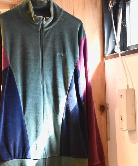 18SS Stussy Velour Paneled Track Jacket