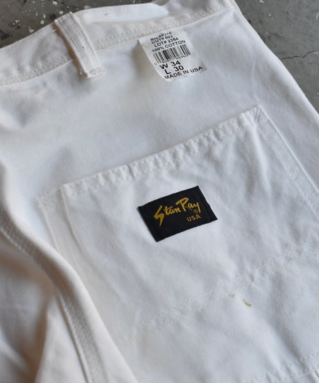 Used Stan Ray Painted Painter Pants White Made in USA 03-222