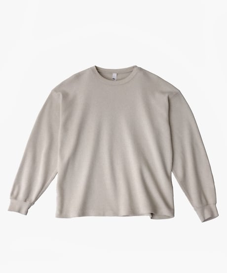 Los Angeles Apparel Garment L/S Heavy Thermal Crew Neck Creme