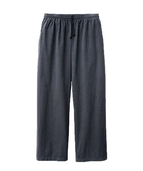 Los Angeles Apparel Cotton Poplin Wide Leg Pants Dolphin Blue