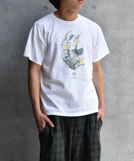 Used Flower T-Shirt "Bird and Flower" 04-529