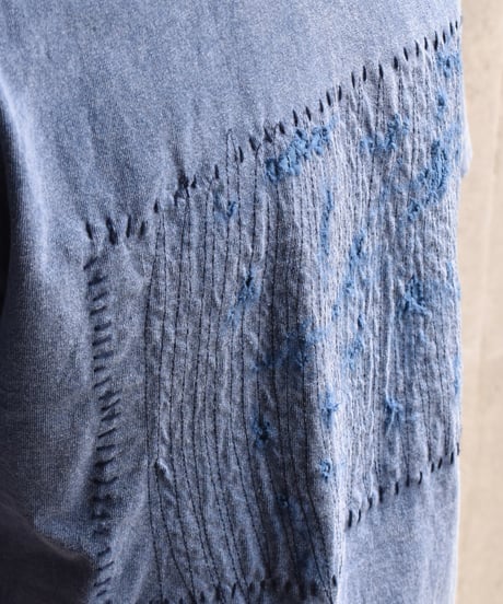 Los Angeles Apparel Garment Dye Damaged S/S Tee Indigo