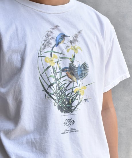 Used Flower T-Shirt "Bird and Flower" 04-529