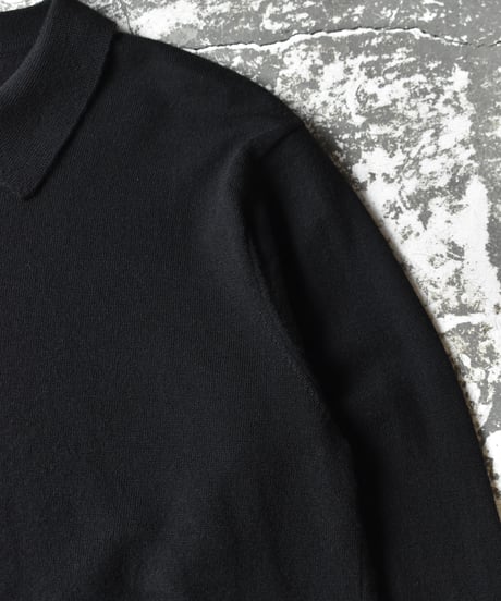 Used Wool Knit Polo -1 #Made in Australia