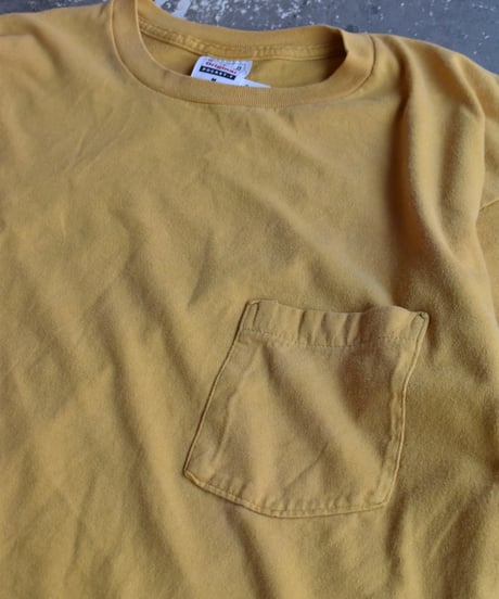 Used Gap Pocket T-shirt Made in USA Yellow 04-532