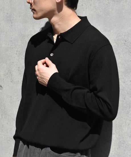 Damagedone High Gauge Merino Wool Knit Polo