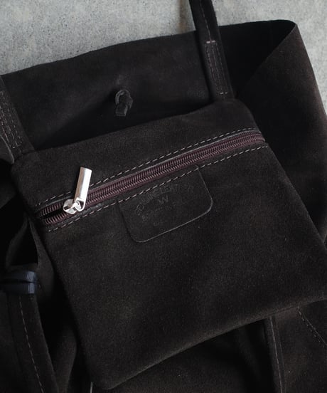 MARLON FIRENZE Calf Leather Shopper Bag Cioccolato Suede