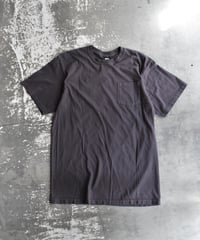 Used Stussy Logo Print Pocket S/S Tee Charcoal 04-514