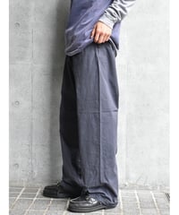 Los Angeles Apparel Cotton Poplin Wide Leg Pants Dolphin Blue