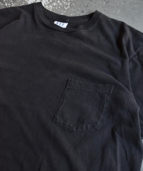 Used Gap Pocket T-shirt Made in USA Black 04-533