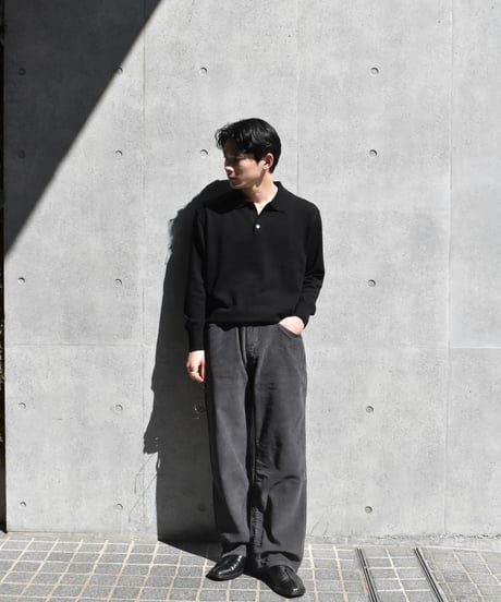 Damagedone High Gauge Merino Wool Knit Polo