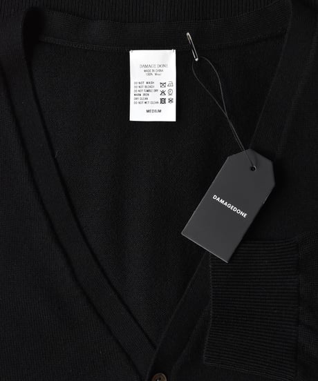 Damagedone High Gauge Merino Wool Cardigan