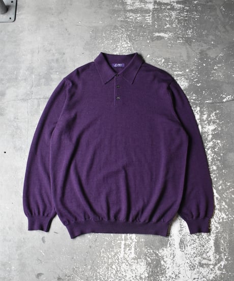 Used Wool Knit Polo -2 #Made in Italy