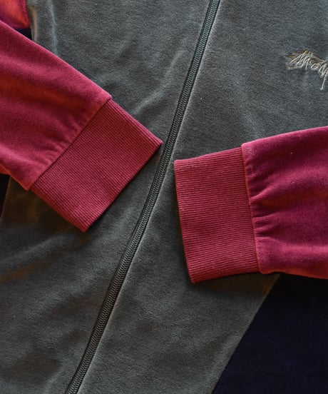 18SS Stussy Velour Paneled Track Jacket