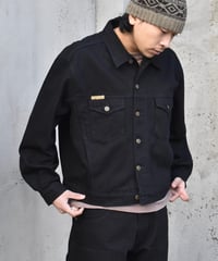 Prison Blues Denim Western Jacket Rigid Black