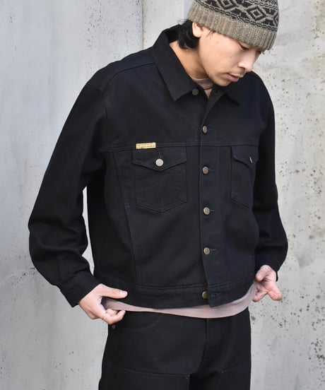 Prison Blues Denim Western Jacket Rigid Black